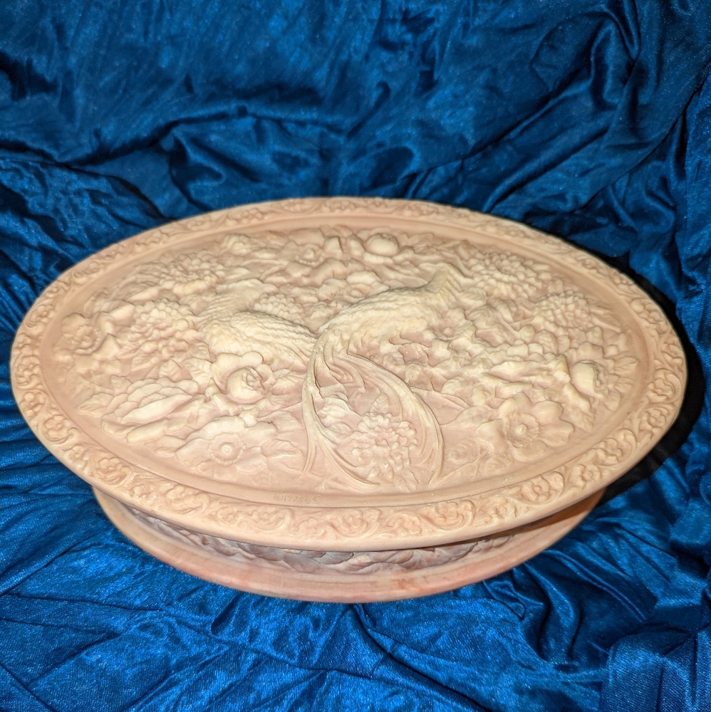 Genuine vintage incolay vanity/trinket/Jewelry box